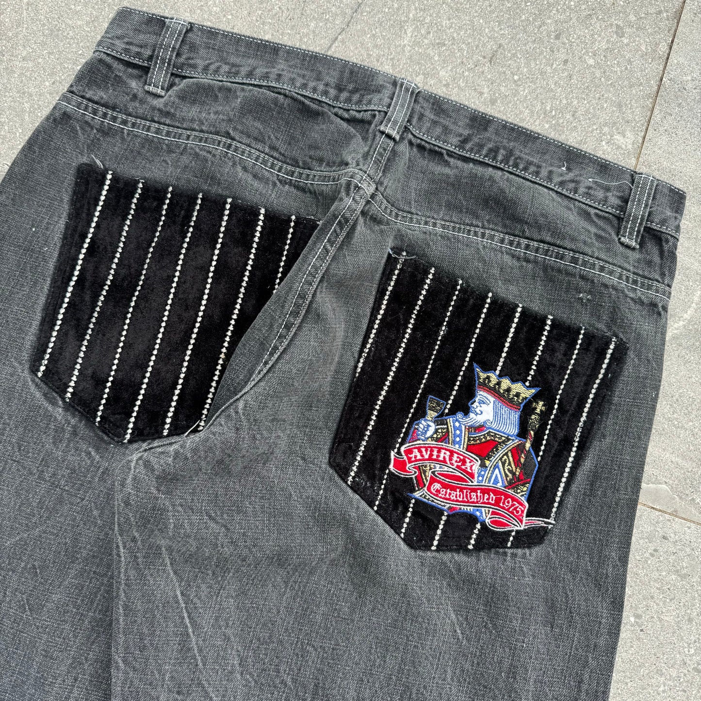 fatttest cleanest avirex jeans - 36x30”