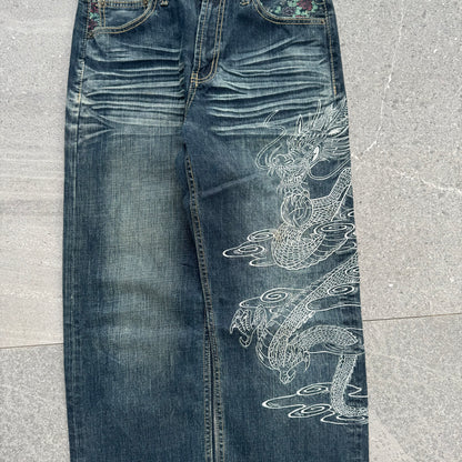 beautiful japanese jeans - 33x32”