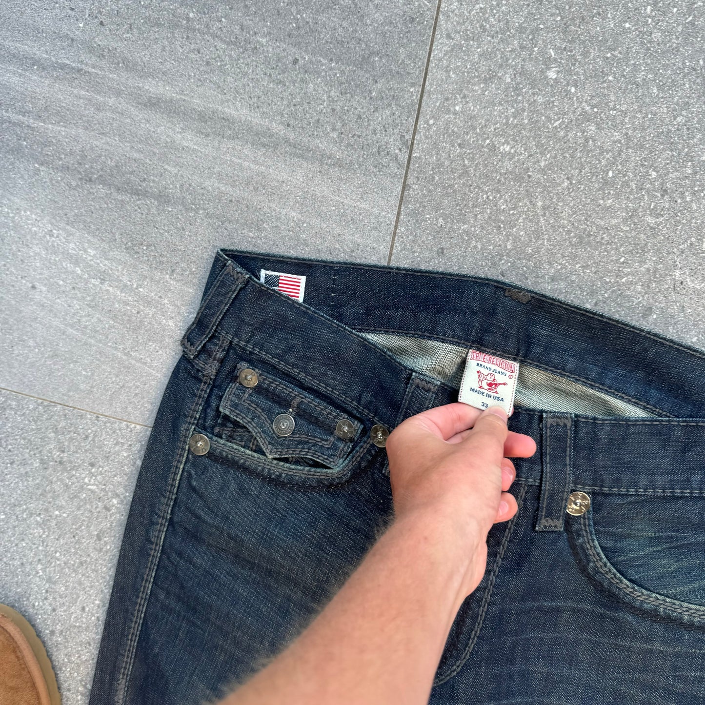 raw denim truey bootcuts - 36x33”