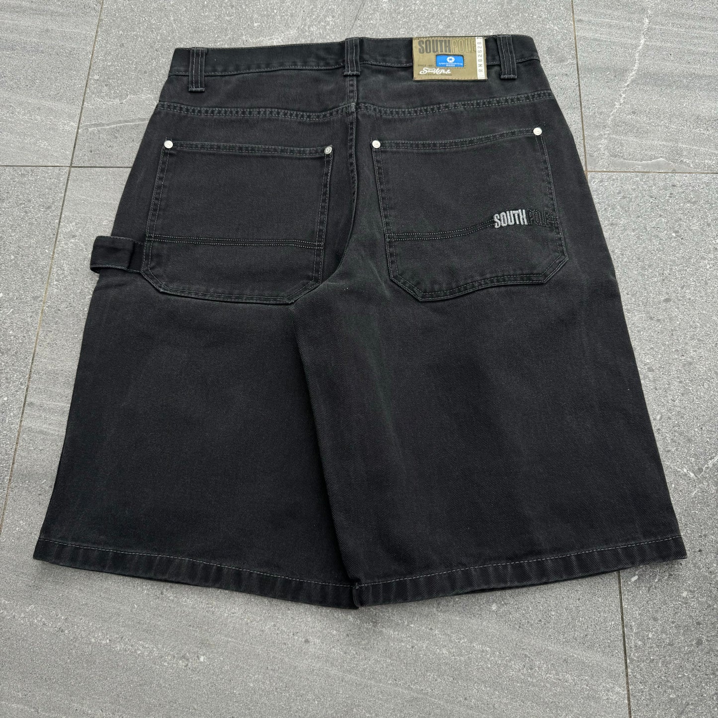 southpole blue tab jorts - 34”