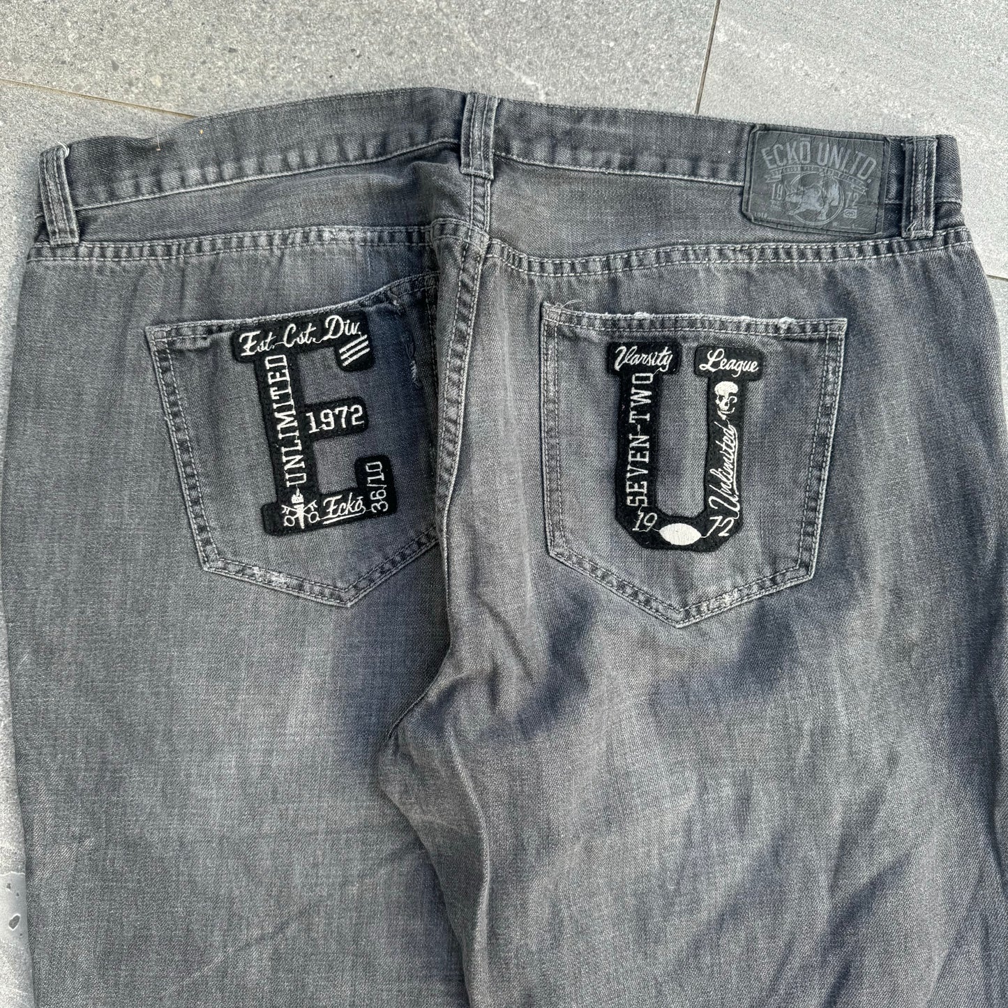 gangstaaaaa patchwork ecko jeans - 42x31”