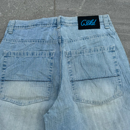 southpole style wckd jorts - 34x14”