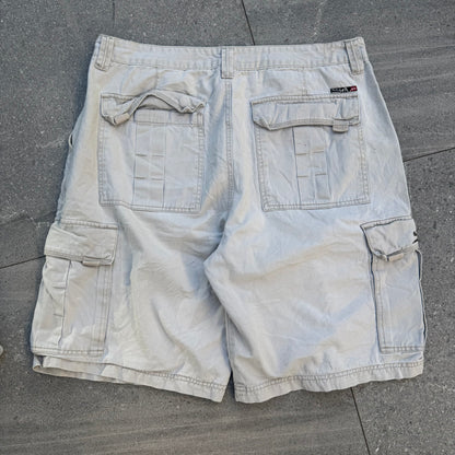the CLEANEST tan quiksilver shorts (below knee fit) - 36”