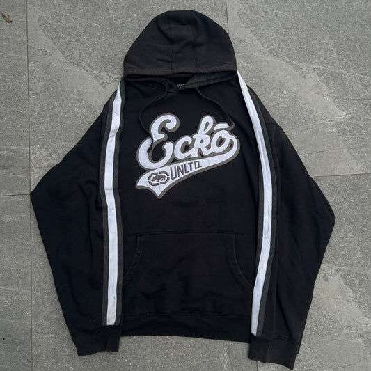 side striped ecko hoodie - XXL