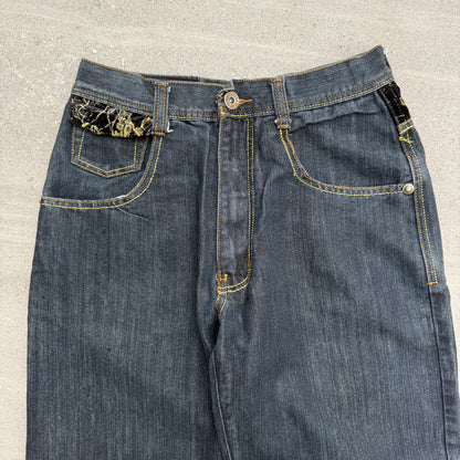 ablanche gold trim bootcuts - 28x29”