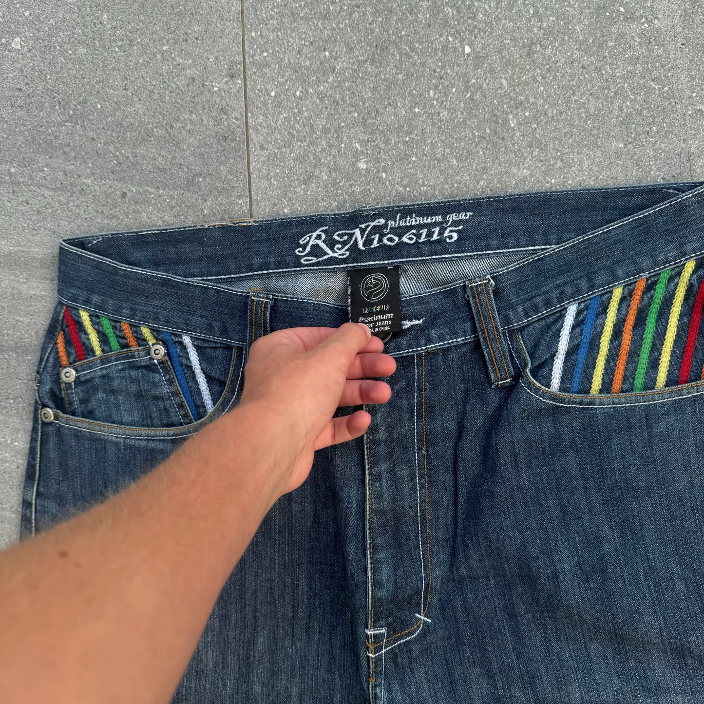 platinum jorts - 38x13”