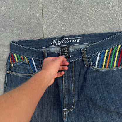 platinum jorts - 38x13”