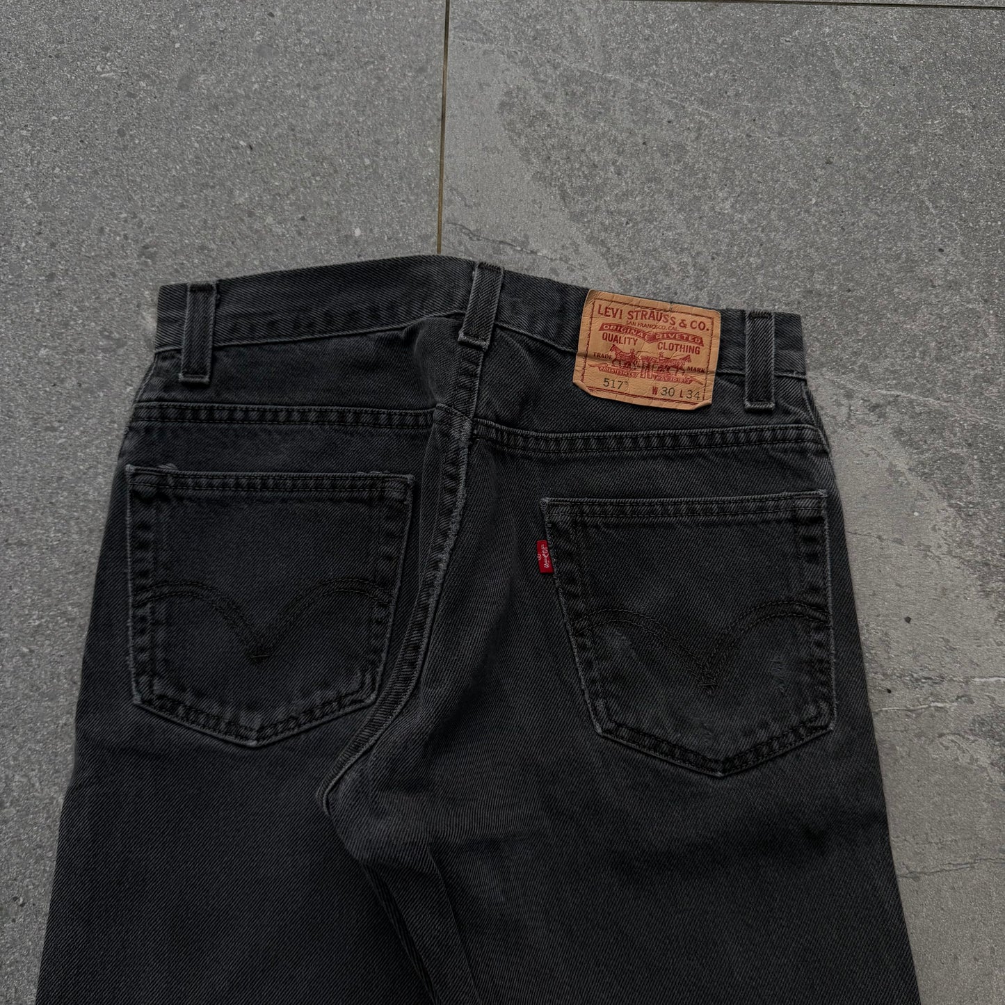 rare black faded levi’s bootcuts - 30x34”