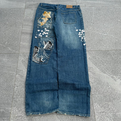 karakuri multi pocket jeans - 38x33”