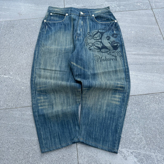 interesting tupac jeans - 34x25”