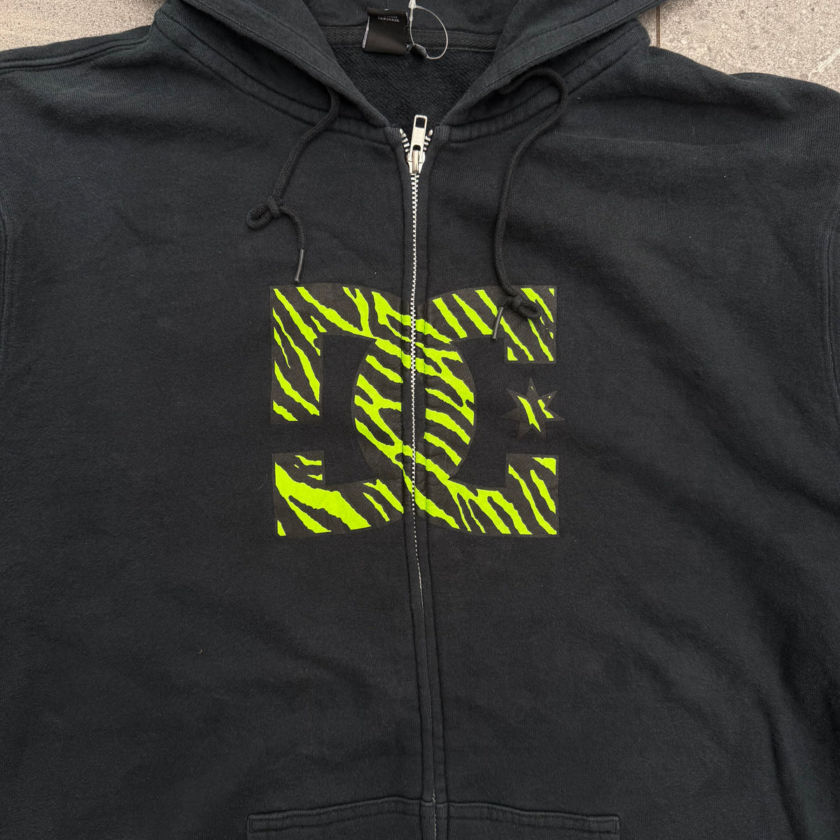neon tiger print dc zip - XL