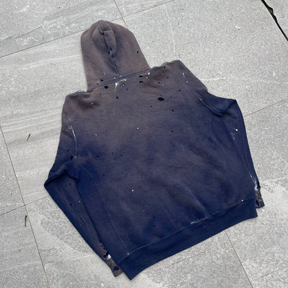 insane gradient fade , 90s russell hoodie - L