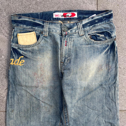 BROOOO 10/10 TAKE10 JAPANESE JEANS TJE WASH IS SOOOO GOOOOOD WTF 36x33”