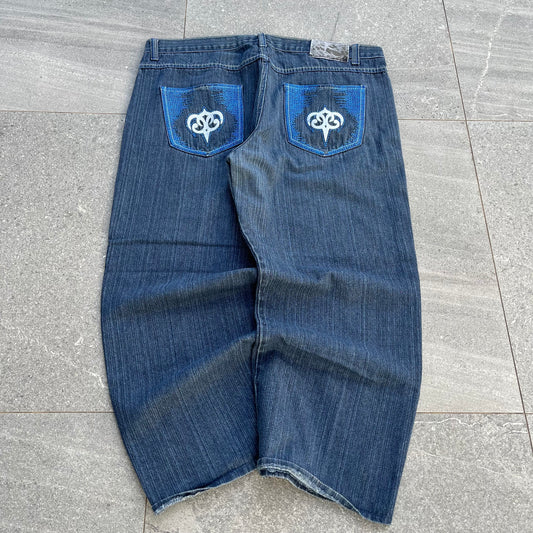 dwntwn express embroidered denim - 40x28”