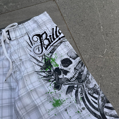 plaid skull hit billabongs - 31”