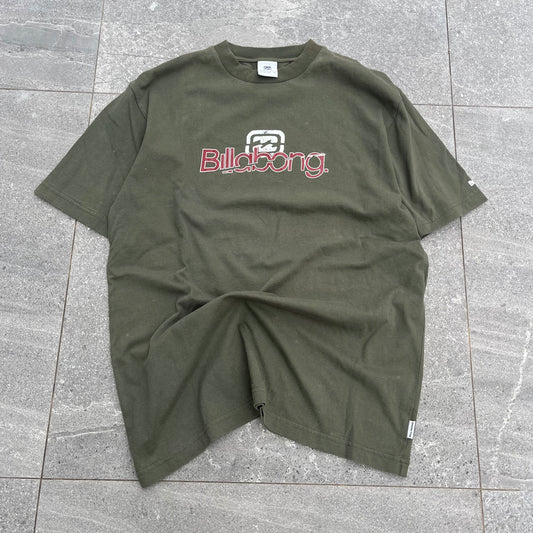 army green billabong tee - L