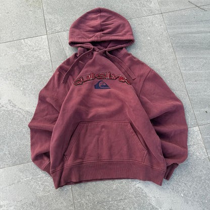 deep maroon quiksilver hoodie - S/M