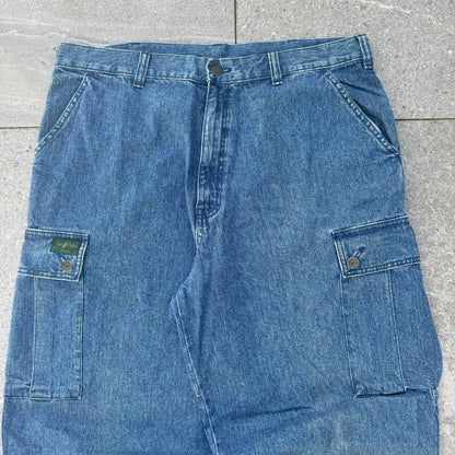 flooded polo cargo jeans - 38x30”