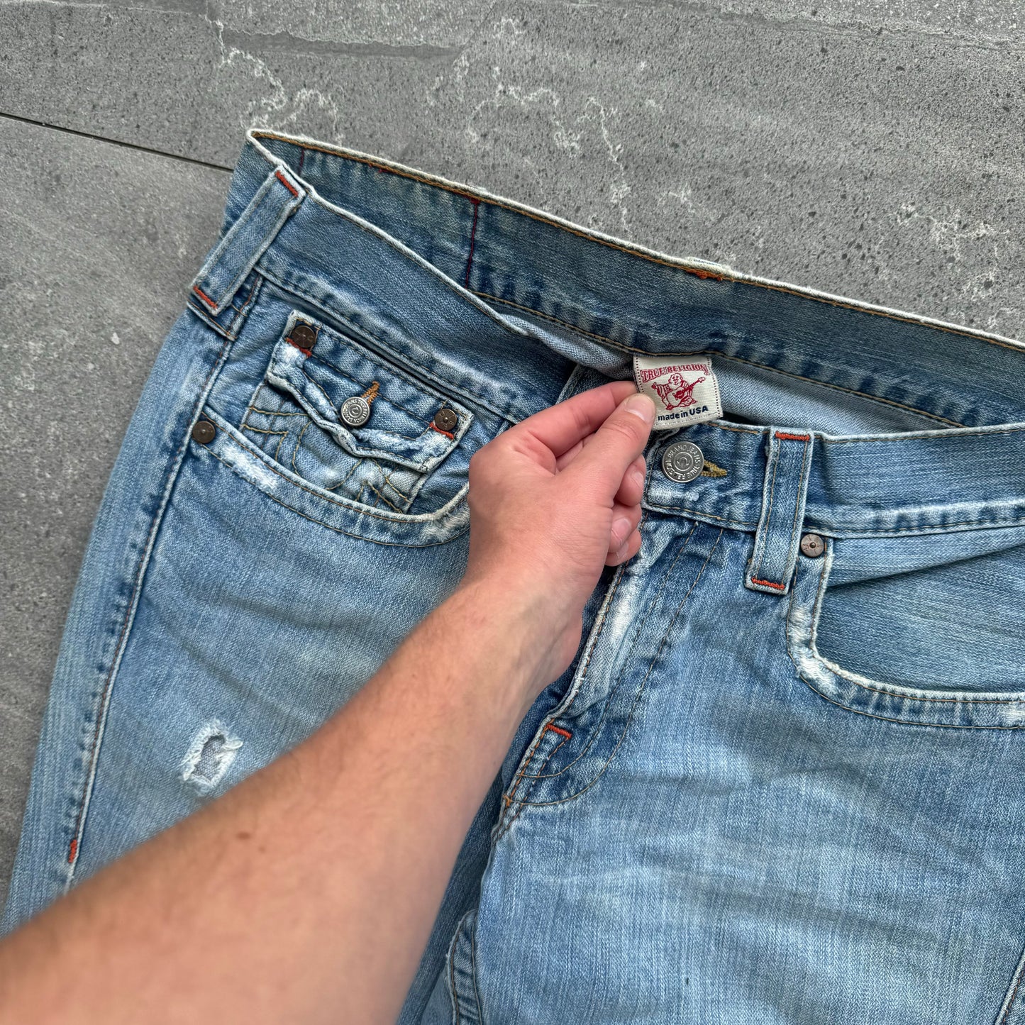 GOAAAAT BOOTCUT TRUEYS 35x33”