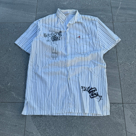 sexy ass white billabong shirt - L