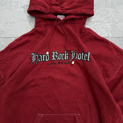 deep red🍷 hard rock hoodie - XL