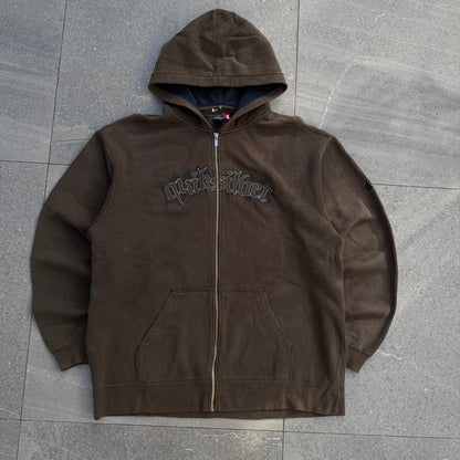 hard asf quiksilver stitched zip - L