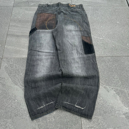 grail clench panelled jeans - 38x32”