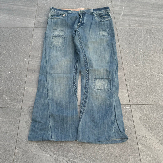 craziest patchwork bootcuts - 36x30”