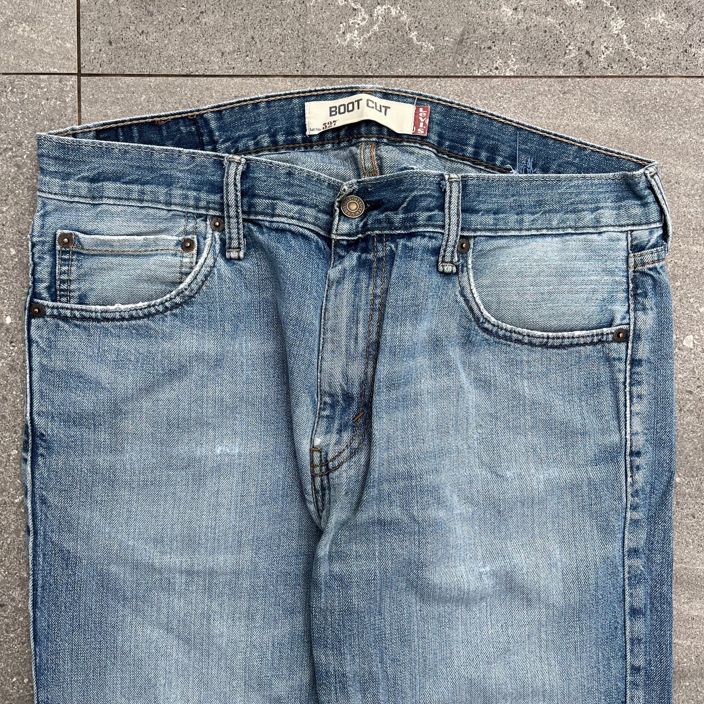 goated levi 527 bootcut fades - 34x30”