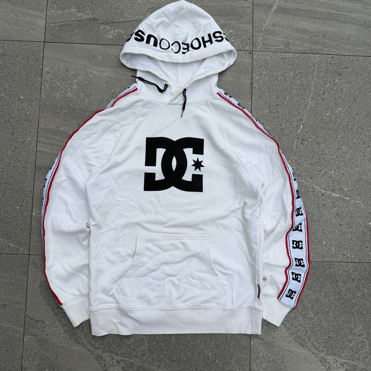 dc sleeve logo hoodie - slim L