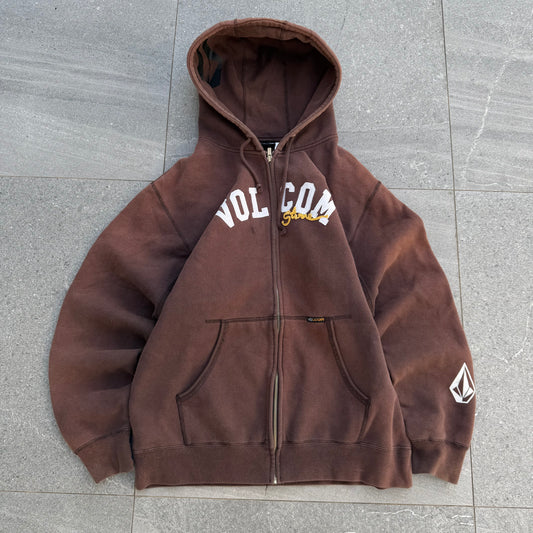peak era volcom spellout zipup - L