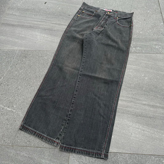 hard asf faded jeans - 32x30”