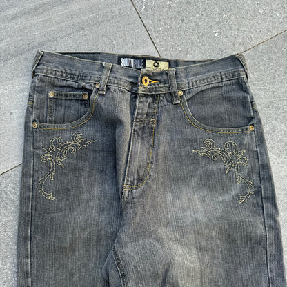 southpole gold text jeans - 30x30”