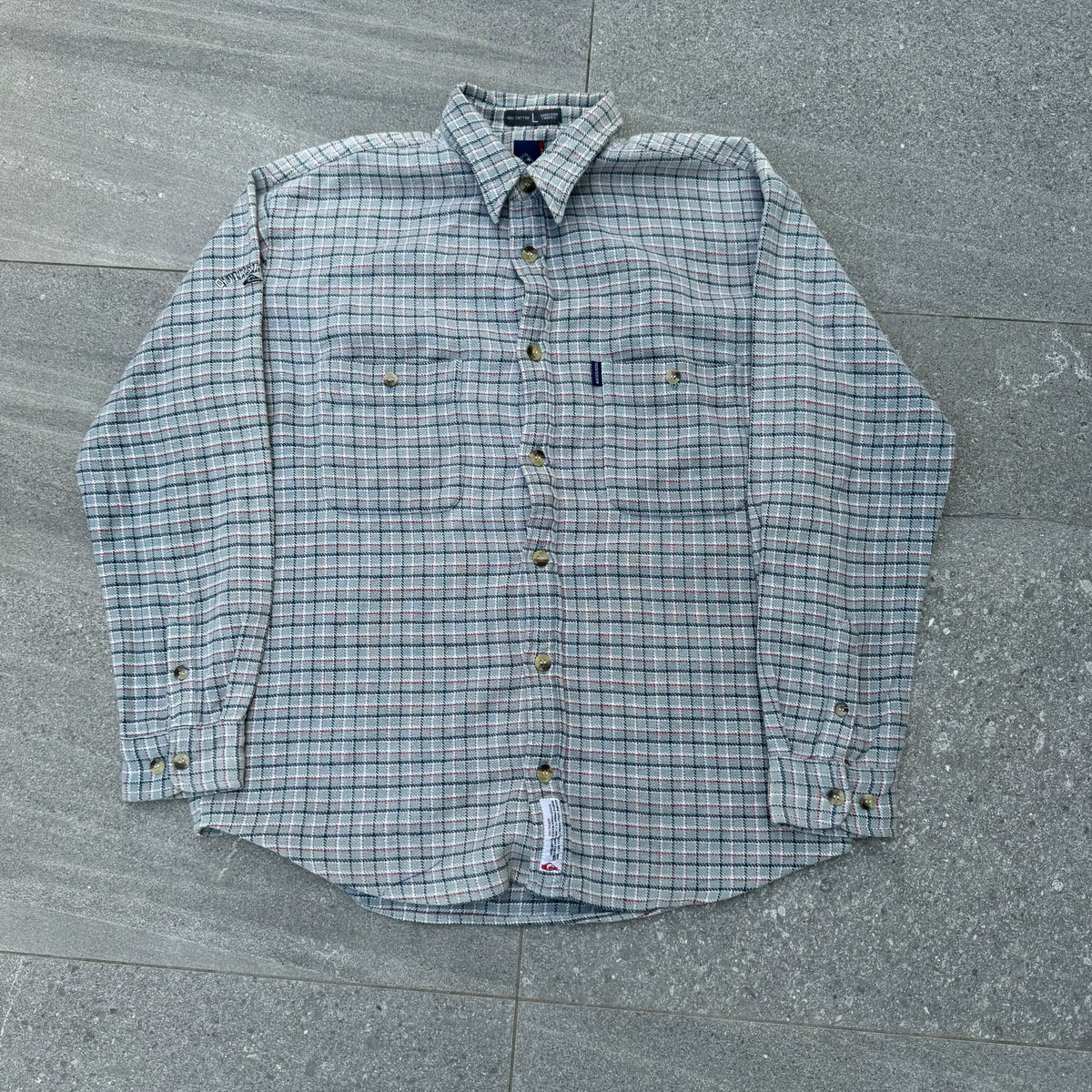 BEAUTIFUL 90s quiksilver textured shirt - L