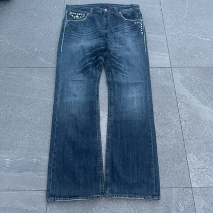 cross detail bootcuts - 35x33”