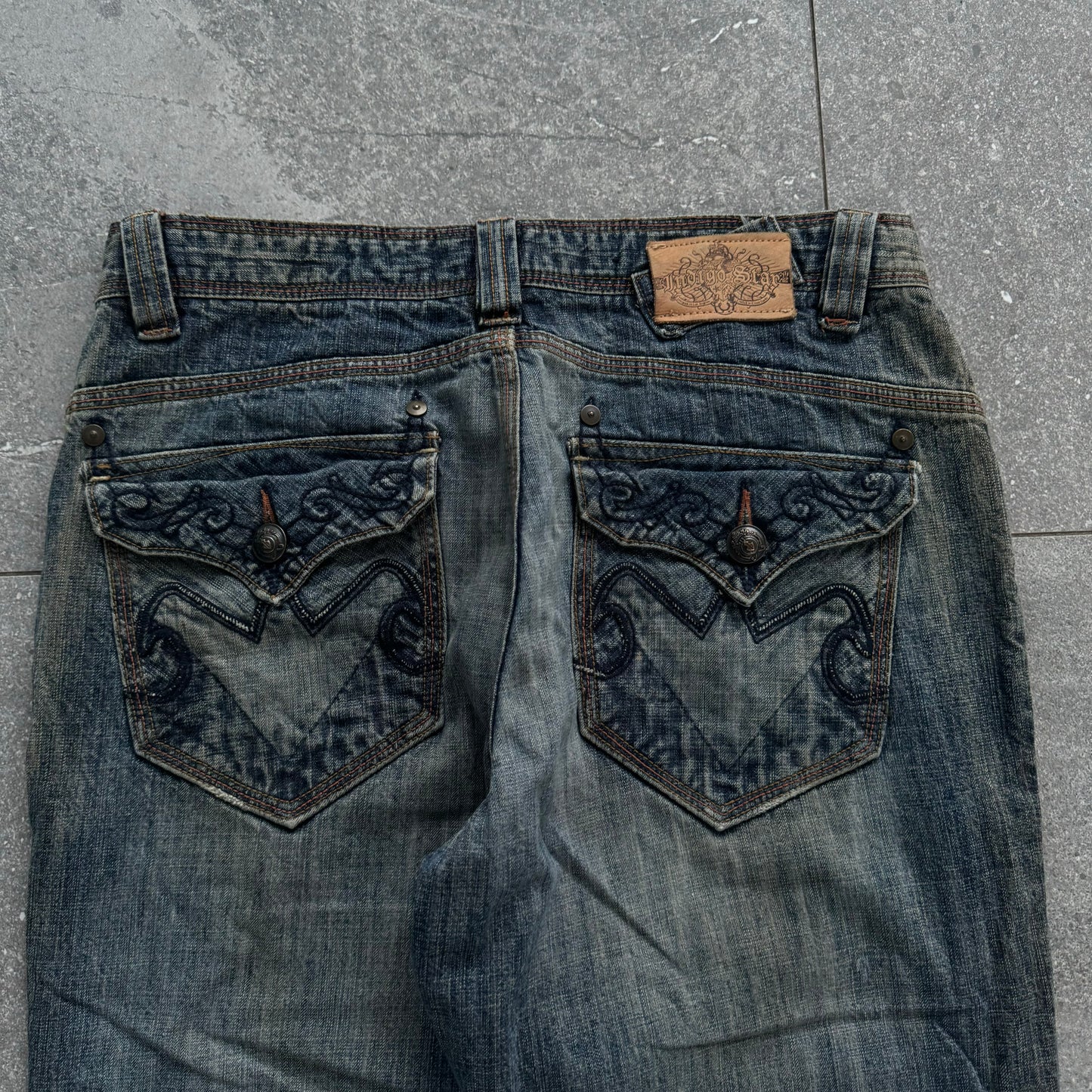 beautiful indigo star jeans - 33x27”