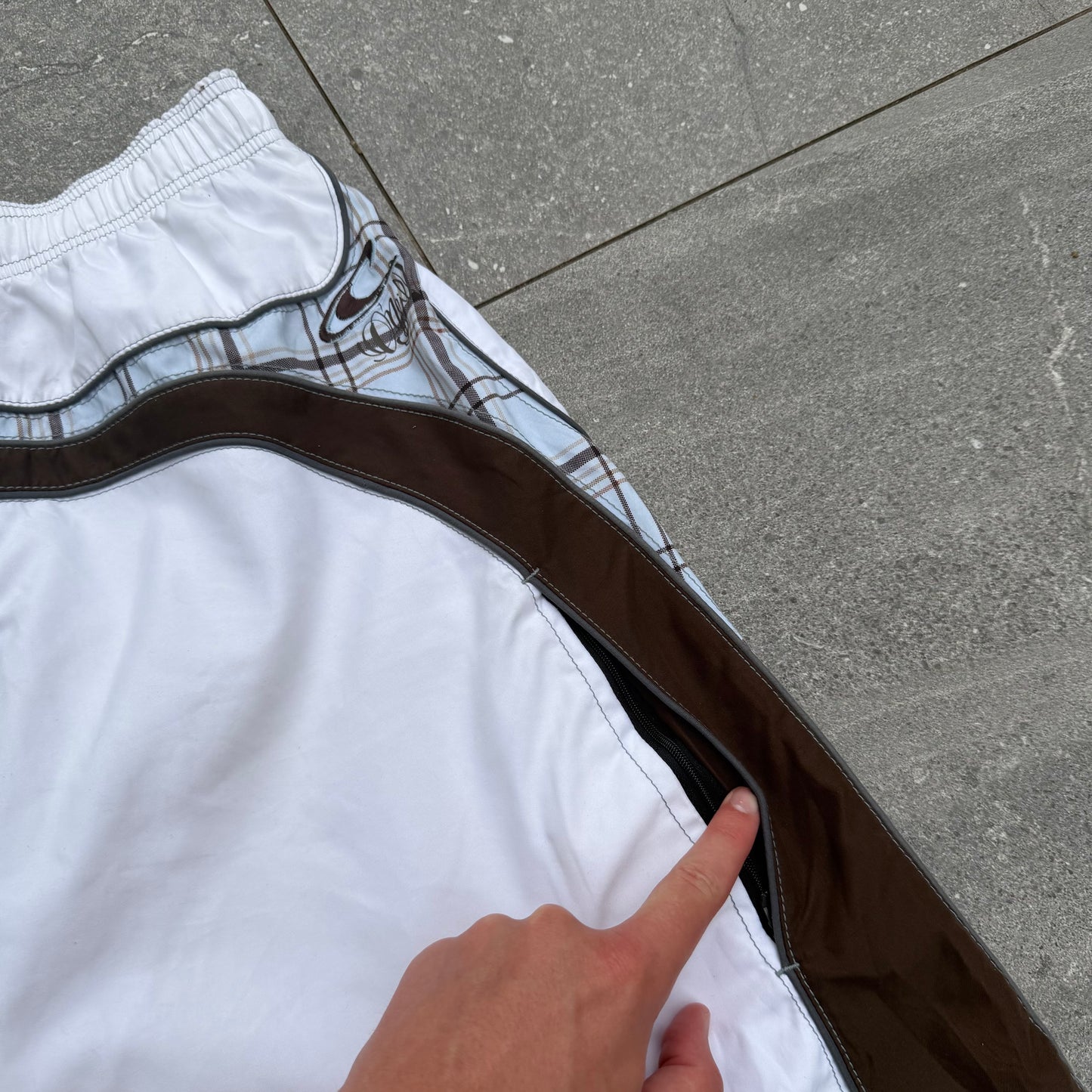 japanese plaid panelled oneills - 33”