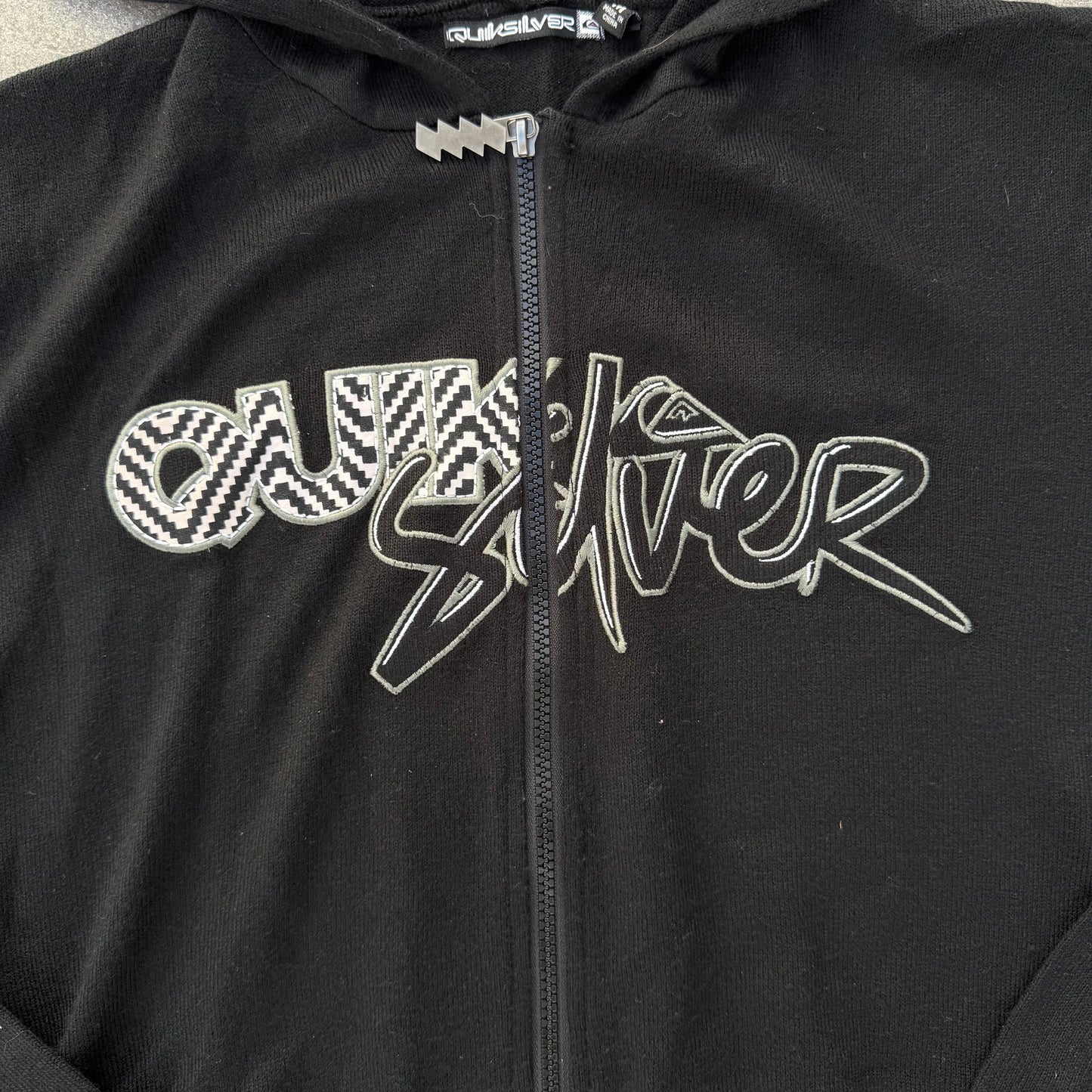 quiksilver knit zipup - M