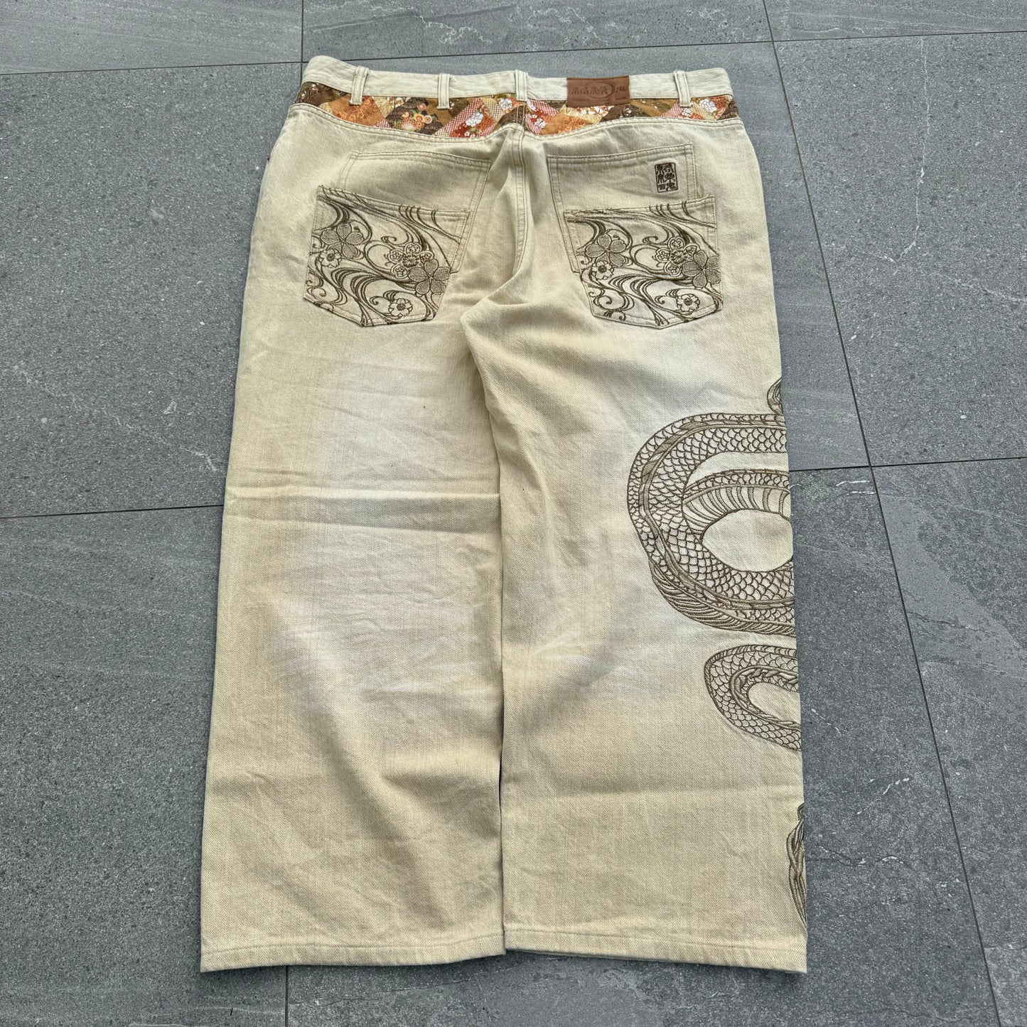 grail tan karakuri jeans - 40x28”