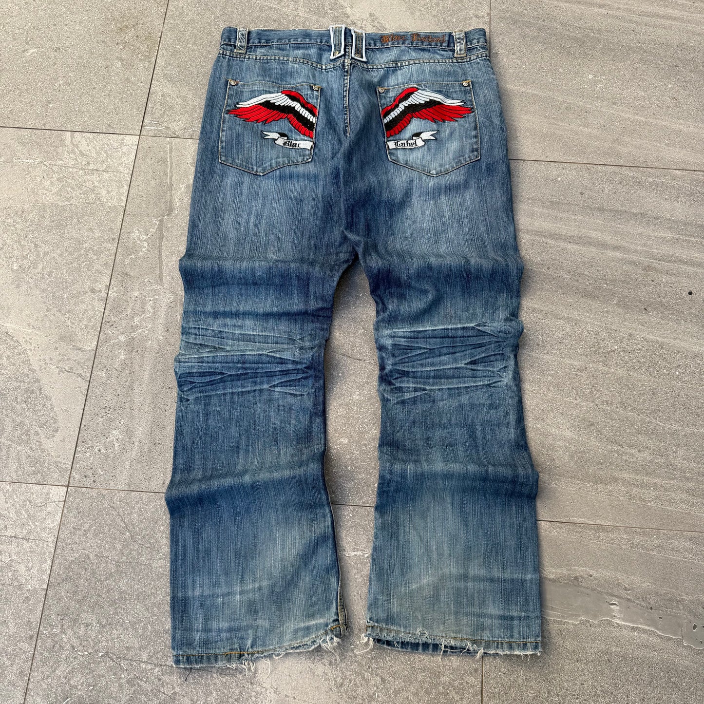 blac label winged bootcuts - 38x34”