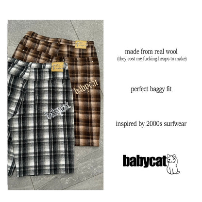 (last size - 38') babycat plaids - brown