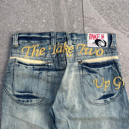 BROOOO 10/10 TAKE10 JAPANESE JEANS TJE WASH IS SOOOO GOOOOOD WTF 36x33”