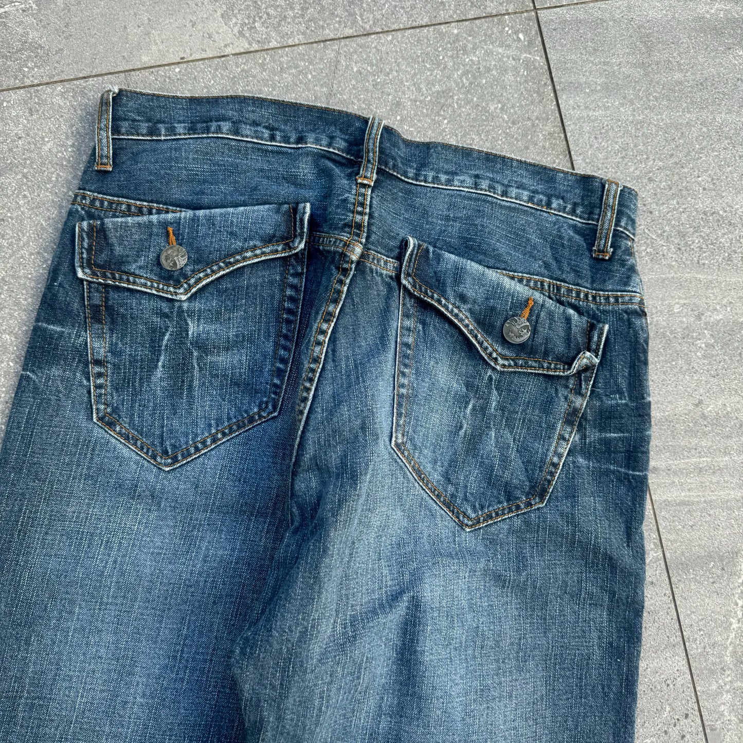 japanese detailed jeans - 34x29”