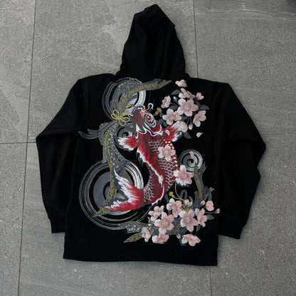 colddddd japanese zip up - S/M