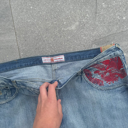 deadstock kanji jeans - 42x32”