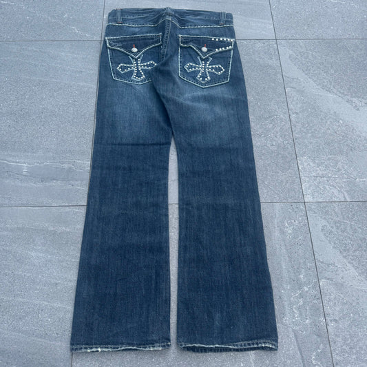 cross detail bootcuts - 35x33”