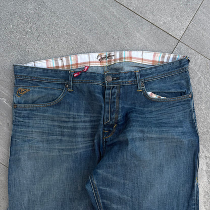 quiksilver plaid lined bootcuts - 42x32”
