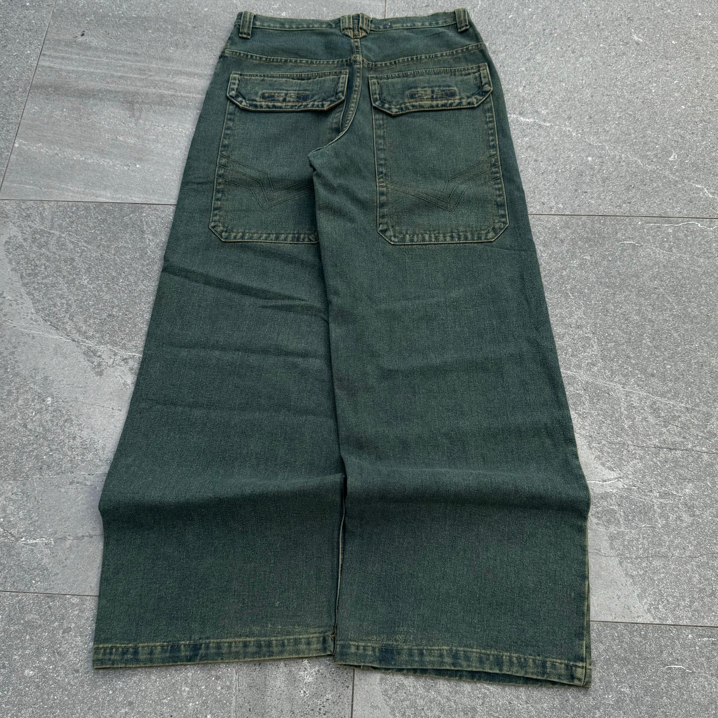 insane greenwash denim - 34x33”
