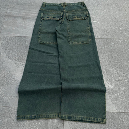 insane greenwash denim - 34x33”