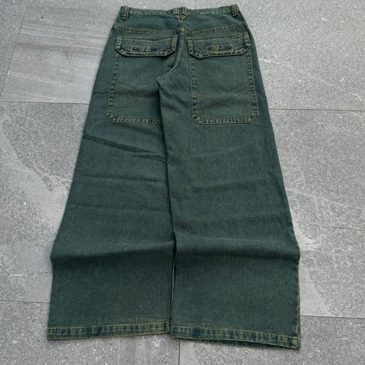 insane greenwash denim - 34x33”